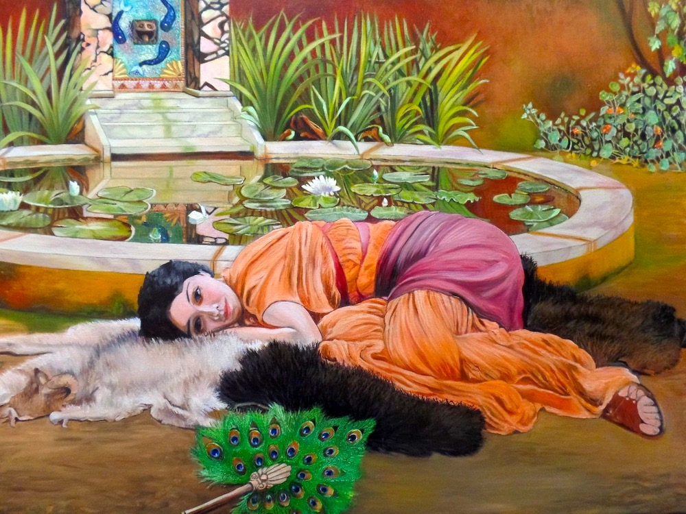 Rest by the water pond