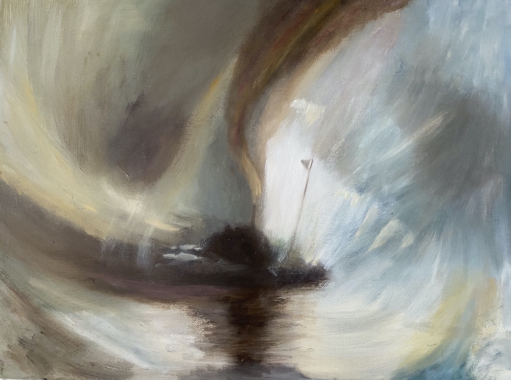 Ship in a storm